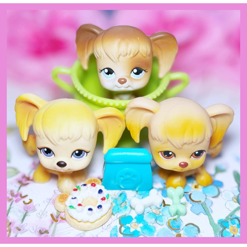 Authentic Littlest Pet Shop LPS Springer Spaniel Puppy Dog Lot #26 #200 #291